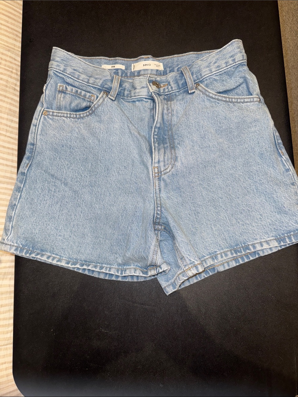 Mango High-Rise Denim Shorts